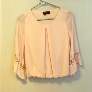 BCX light pink flared shirt